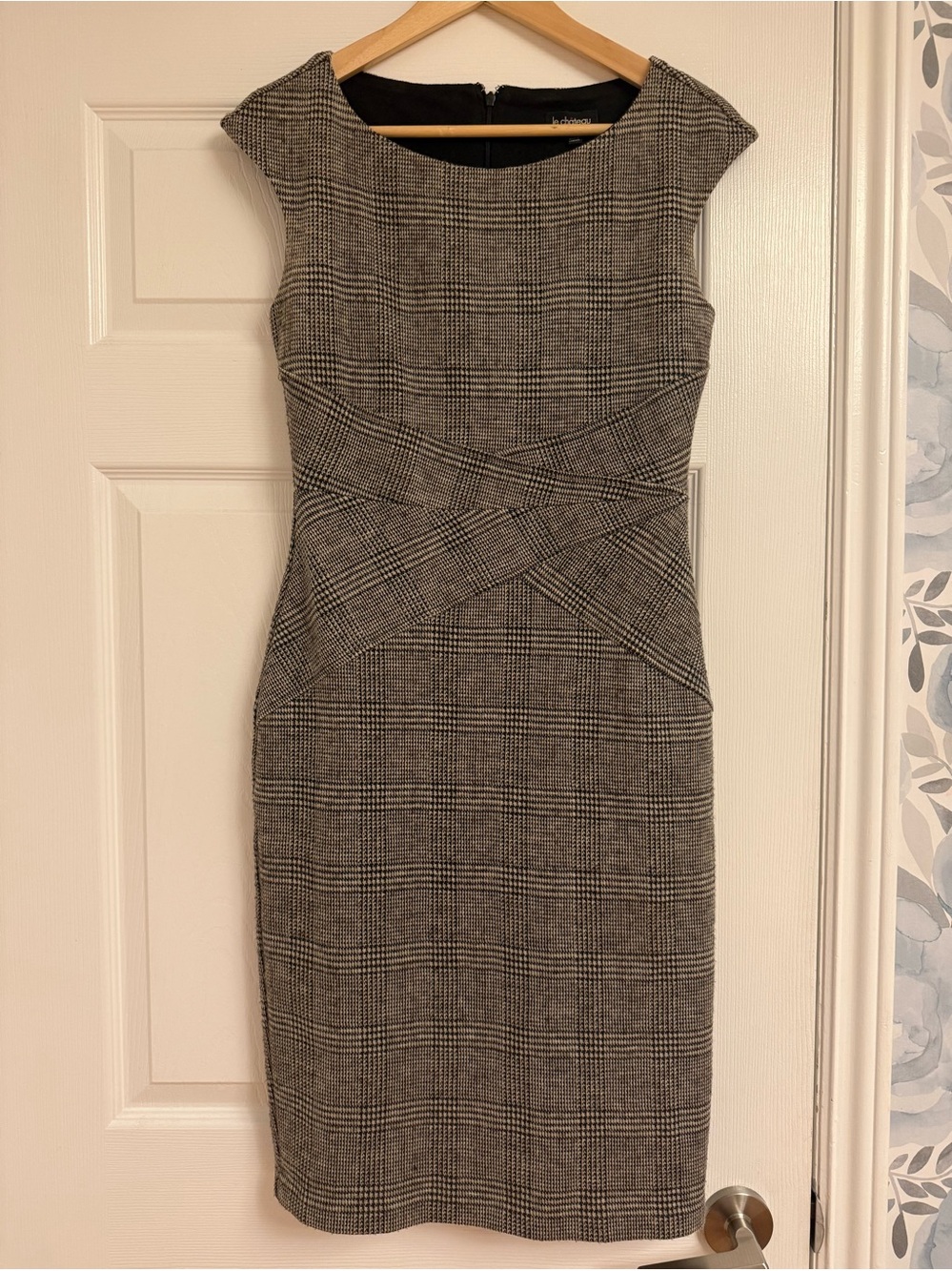 Le Château Plaid Sheath Dress - Women's Work Dress